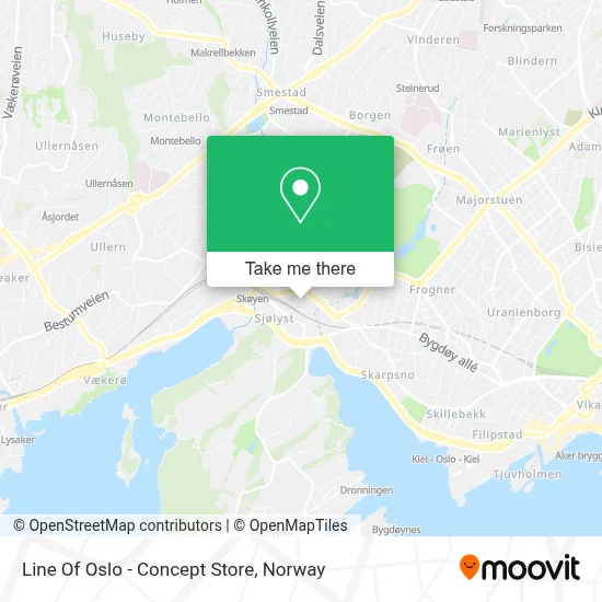 Line Of Oslo - Concept Store map