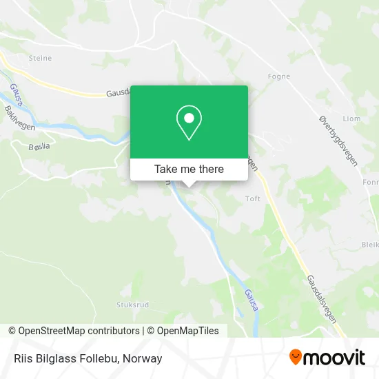 Riis Bilglass Follebu map