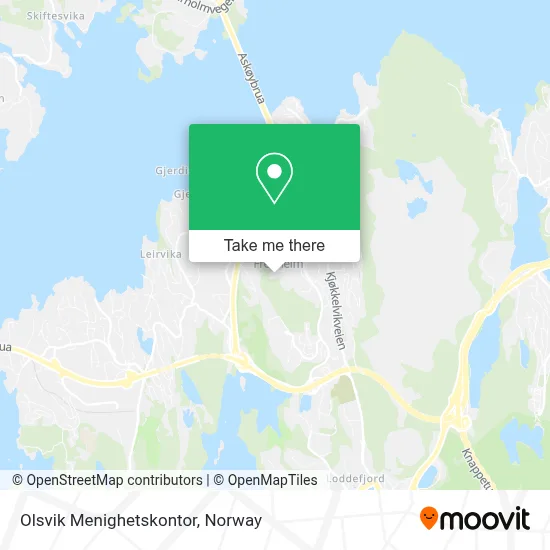 Olsvik Menighetskontor map