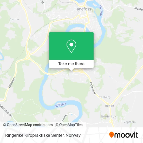 Ringerike Kiropraktiske Senter map