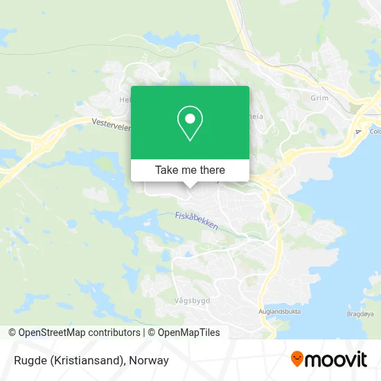 Rugde (Kristiansand) map