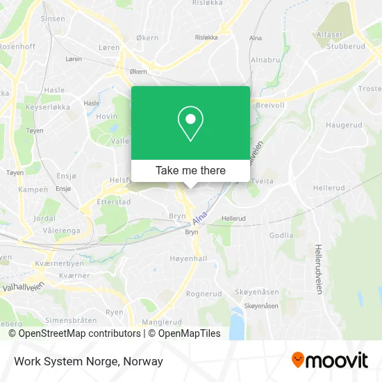 Work System Norge map