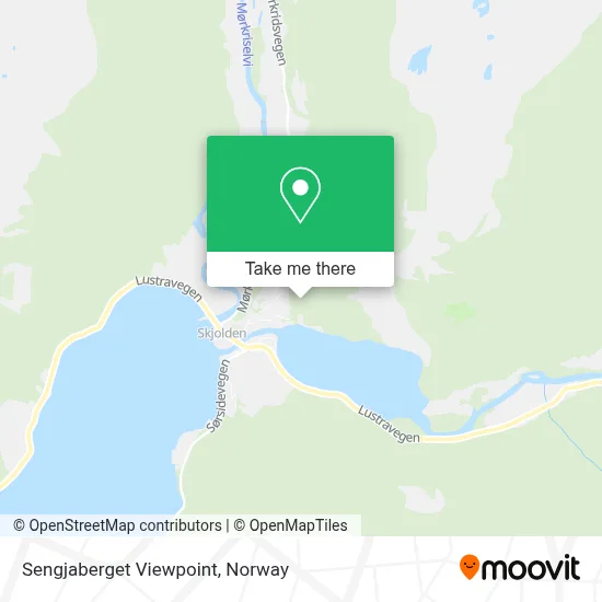 Sengjaberget Viewpoint map