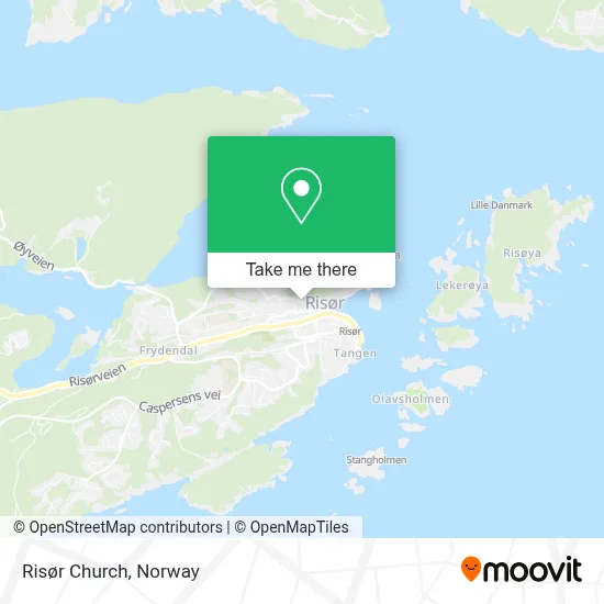 Risør Church map