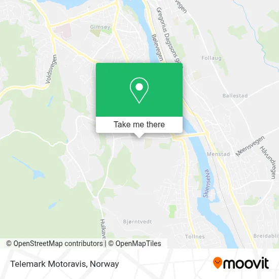 Telemark Motoravis map