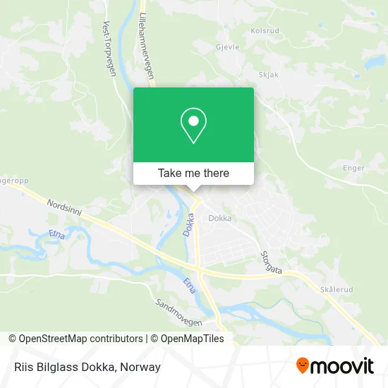 Riis Bilglass Dokka map