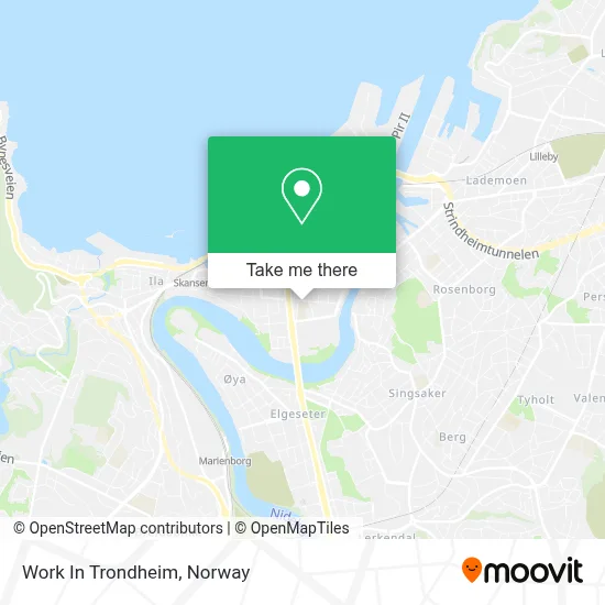 Work In Trondheim map