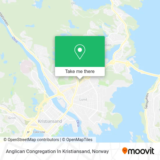 Anglican Congregation In Kristiansand map