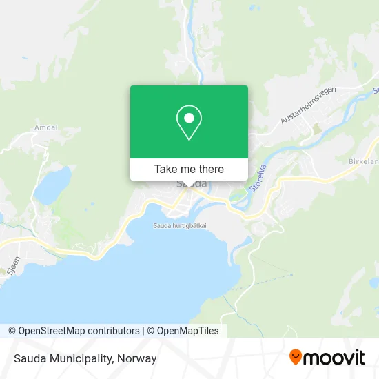 Sauda Municipality map