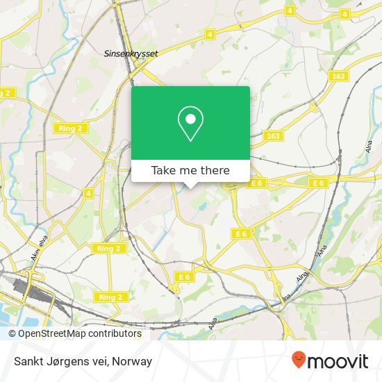 Sankt Jørgens vei map