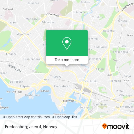Fredensborgveien 4 map
