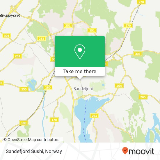 Sandefjord Sushi map