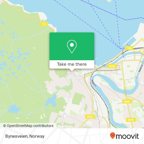 Bynesveien map