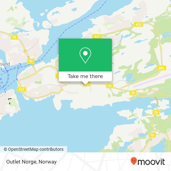 Outlet Norge map