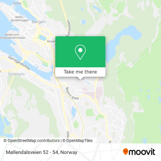 Møllendalsveien 52 - 54 map