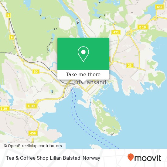 Tea & Coffee Shop Lillan Balstad map