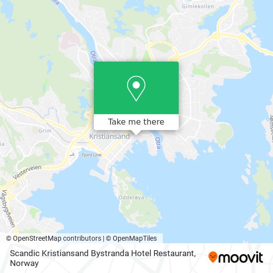 Scandic Kristiansand Bystranda Hotel Restaurant map