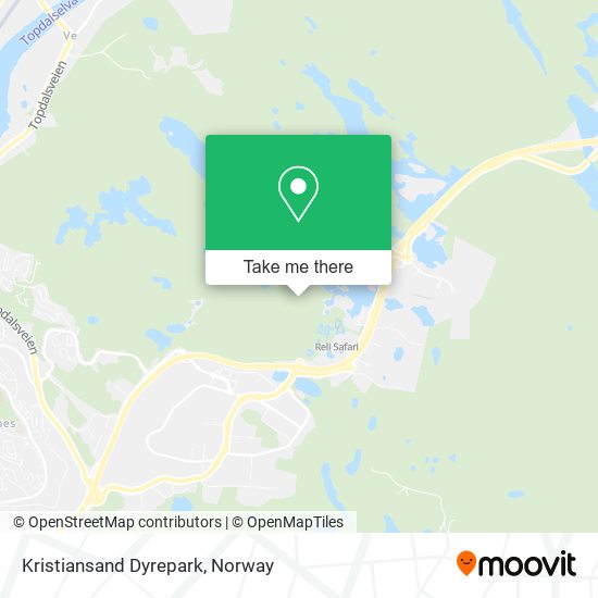Kristiansand Dyrepark map