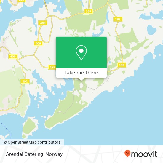 Arendal Catering map