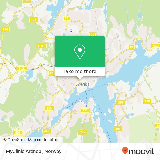 MyClinic Arendal map