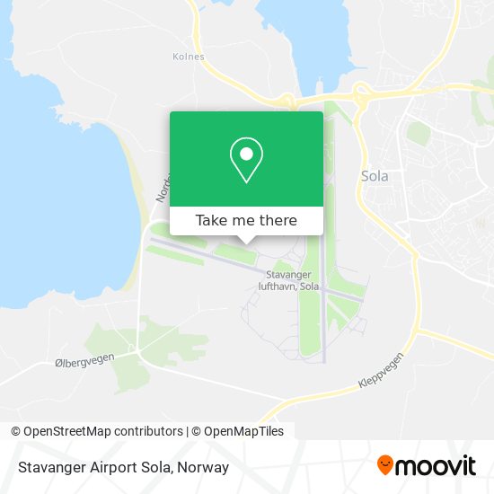 Stavanger Airport Sola map