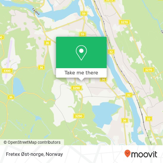 Fretex Øst-norge map
