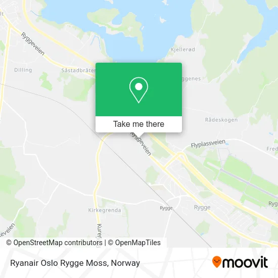 Ryanair Oslo Rygge Moss map