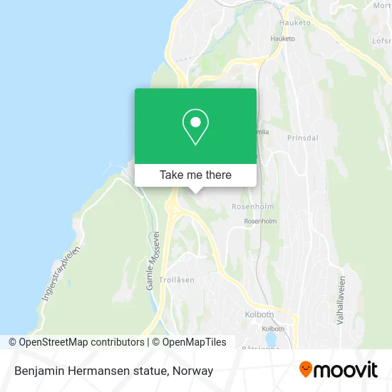 Benjamin Hermansen statue map