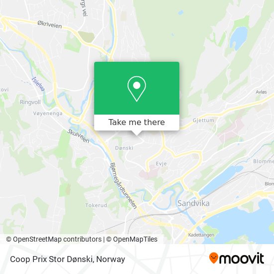 Coop Prix Stor Dønski map