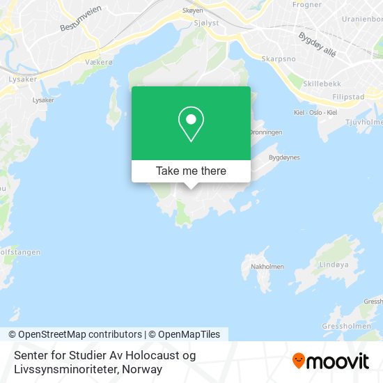 Senter for Studier Av Holocaust og Livssynsminoriteter map