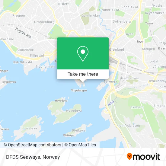 DFDS Seaways map