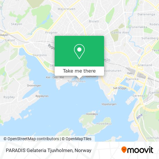 PARADIS Gelateria Tjuvholmen map