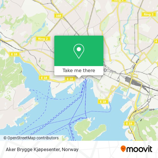 Aker Brygge Kjøpesenter map
