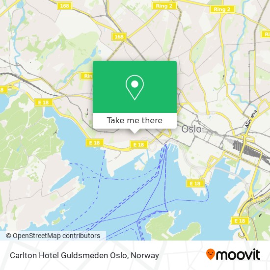 Carlton Hotel Guldsmeden Oslo map