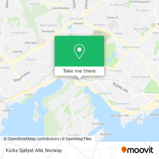 Kicks Sjølyst Allé map