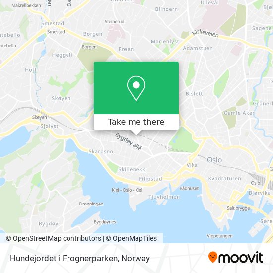 Hundejordet i Frognerparken map