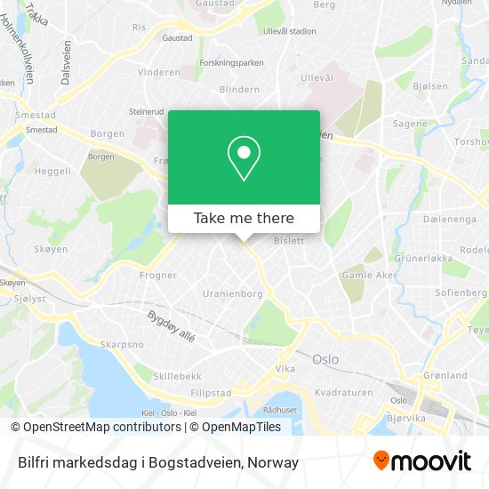 Bilfri markedsdag i Bogstadveien map