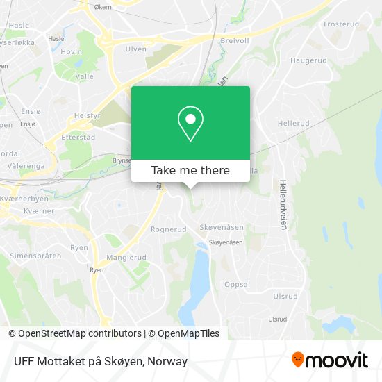 UFF Mottaket på Skøyen map