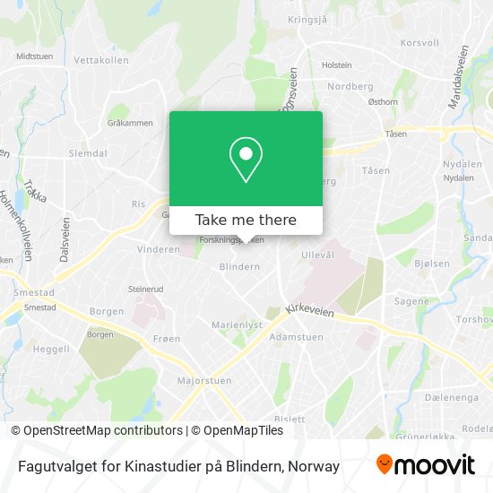 Fagutvalget for Kinastudier på Blindern map