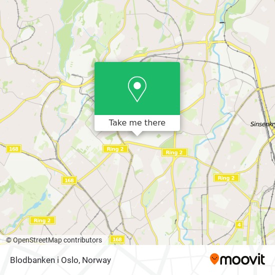 Blodbanken i Oslo map