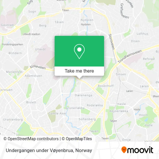 Undergangen under Vøyenbrua map