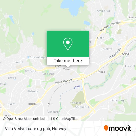 Villa Veitvet café og pub map