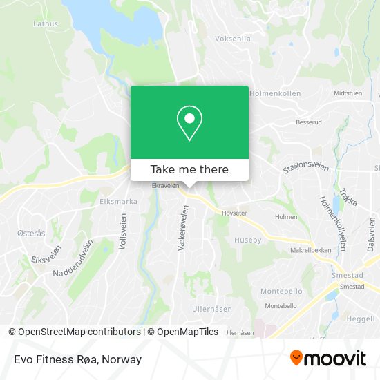 Evo Fitness Røa map