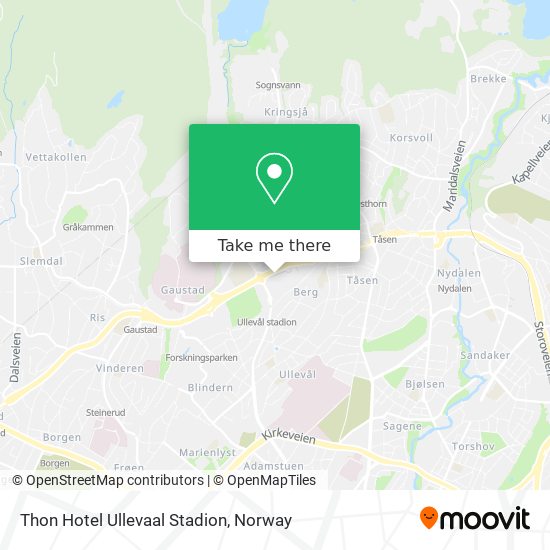Thon Hotel Ullevaal Stadion map