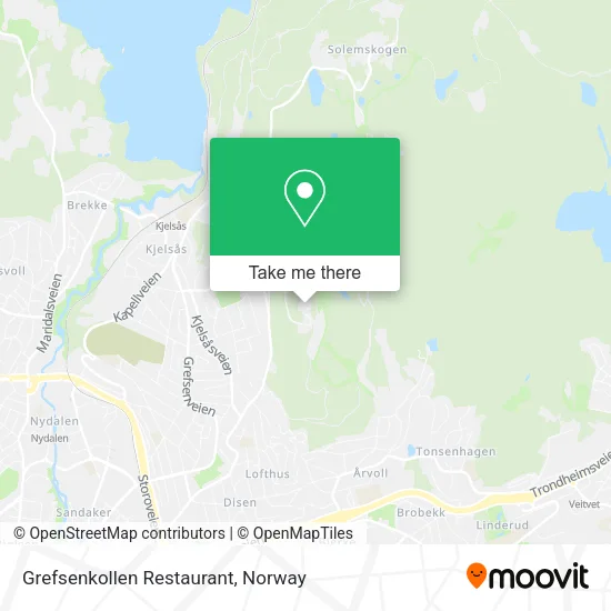 Grefsenkollen Restaurant map