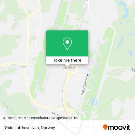 Oslo Lufthavn Nsb map