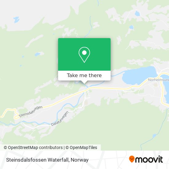 Steinsdalsfossen Waterfall map