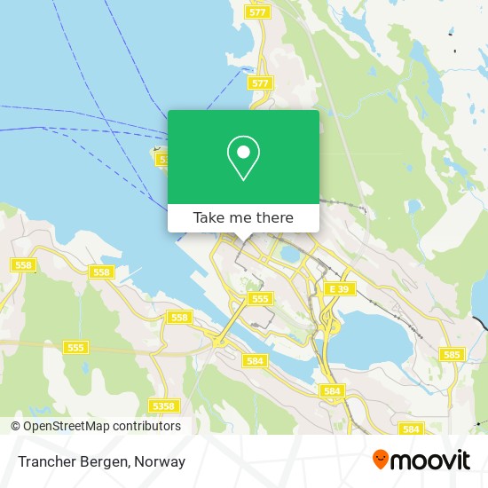 Trancher Bergen map