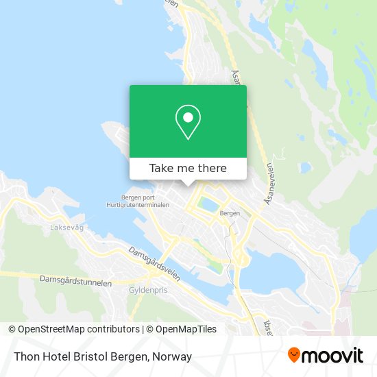 Thon Hotel Bristol Bergen map