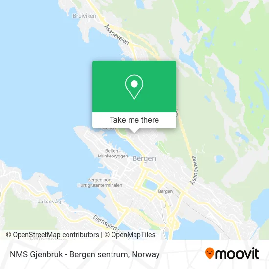 NMS Gjenbruk - Bergen sentrum map